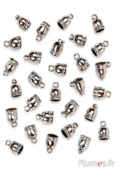 Terminale - lung. 10 mm, Ø 5.5 mm - argento brunito